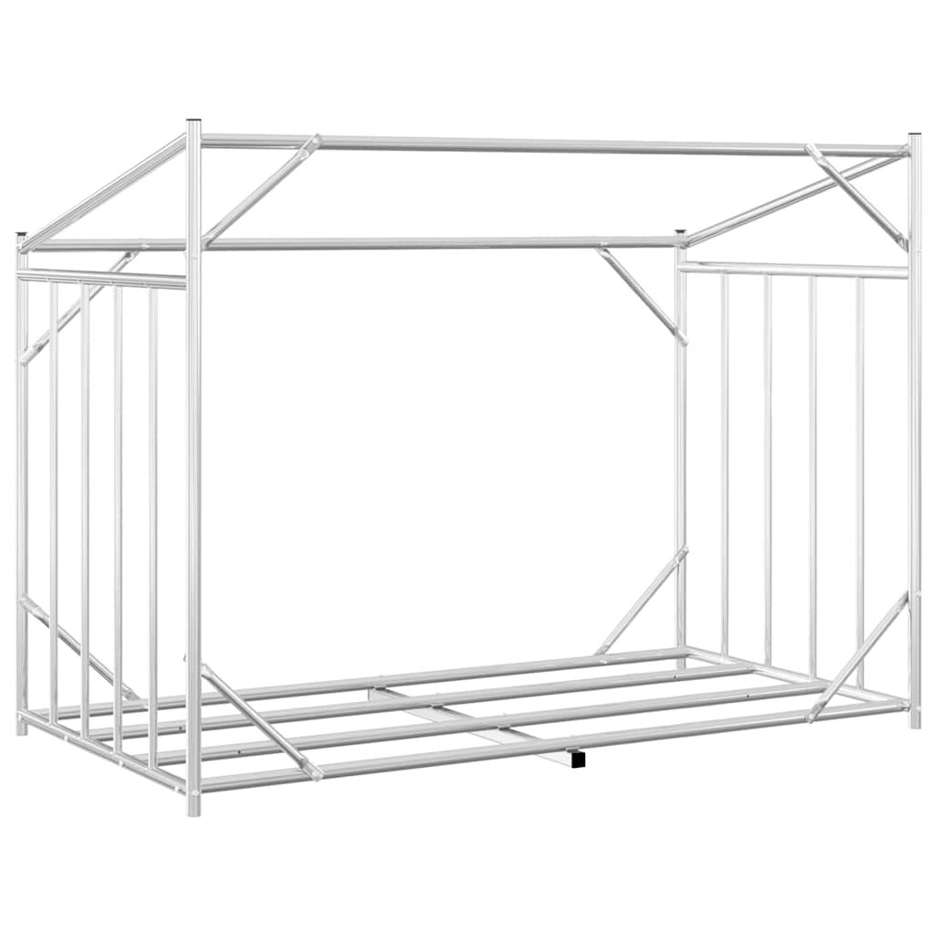 Rastrelliera Legna con Copertura Antipioggia Acciaio Zincato - homemem39