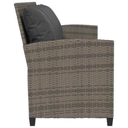 Divano da Giardino con Cuscini 5 Posti Grigio in Polyrattan | homemem39