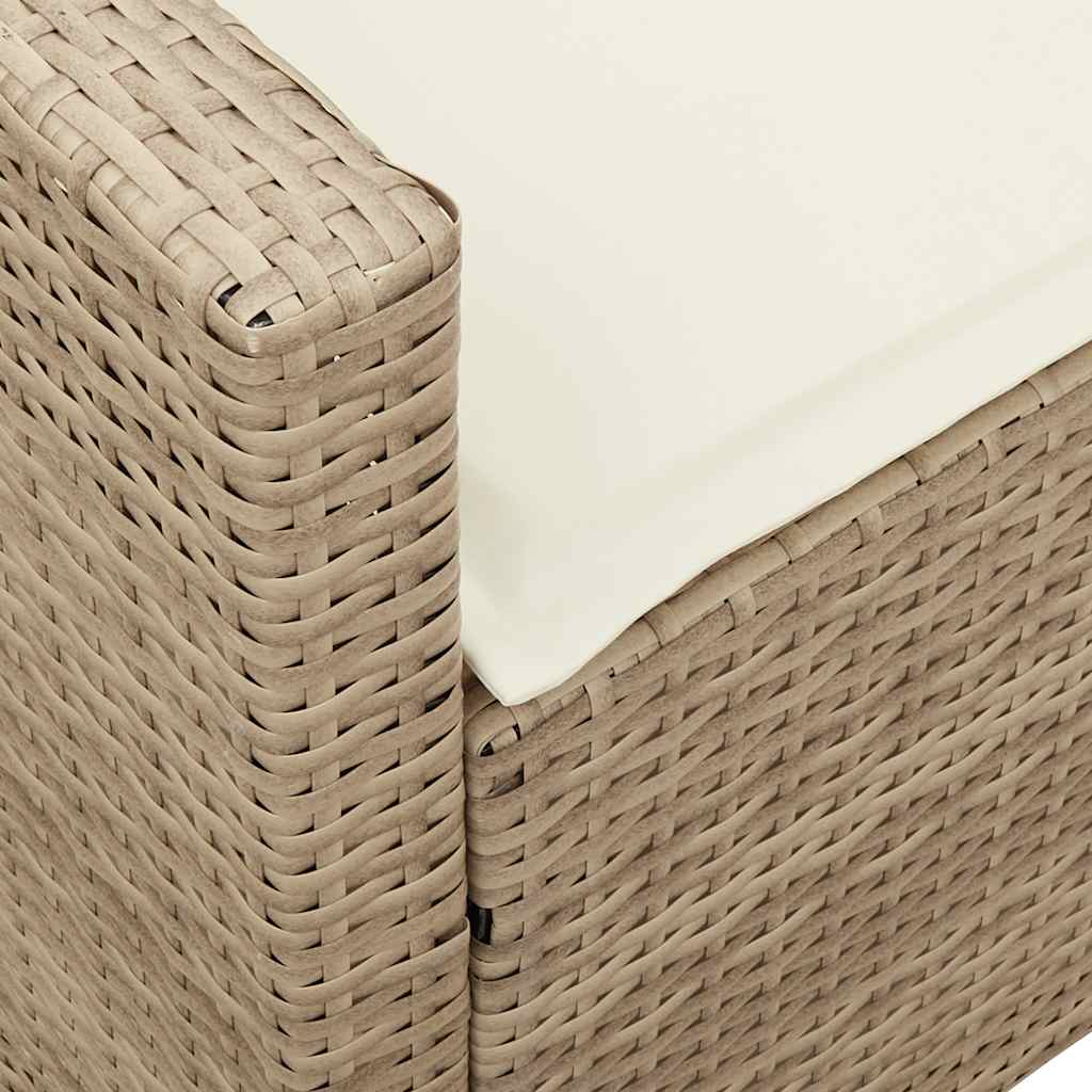 Divano da Giardino con Cuscini a 5 Posti Beige in Polyrattan - homemem39