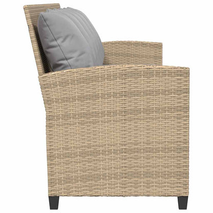 Divano da Giardino con Cuscini a 5 Posti Beige in Polyrattan | homemem39