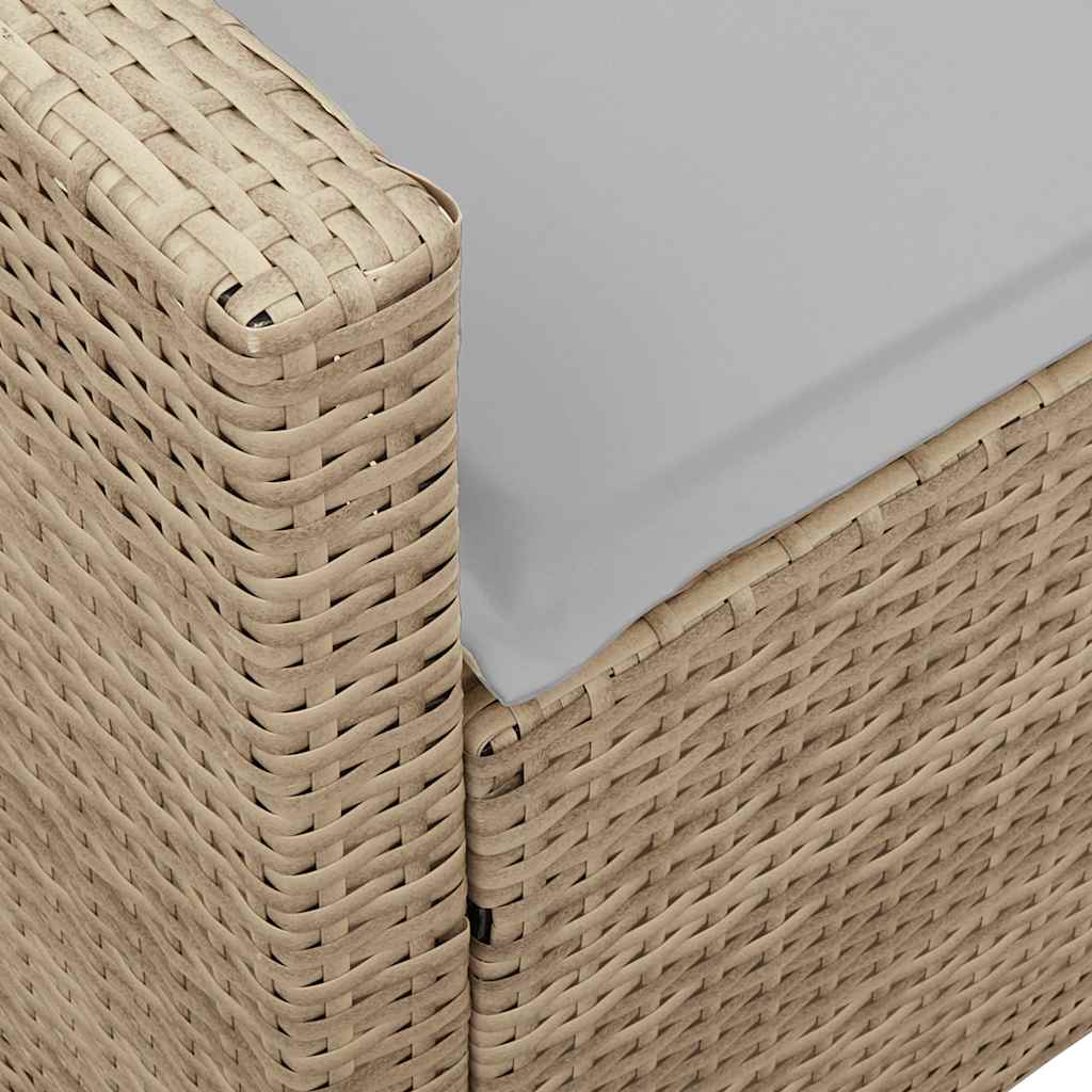Divano da Giardino con Cuscini a 5 Posti Beige in Polyrattan | homemem39