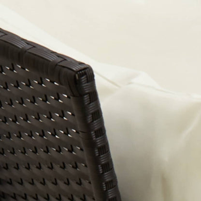 Divano da Giardino con Cuscini in Polyrattan Nero | homemem39