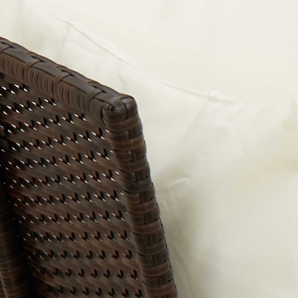 Divano da Giardino con Cuscini in Polyrattan Marrone | homemem39