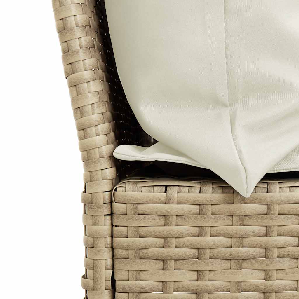 Divano da Giardino con Cuscini in Polyrattan Beige | homemem39