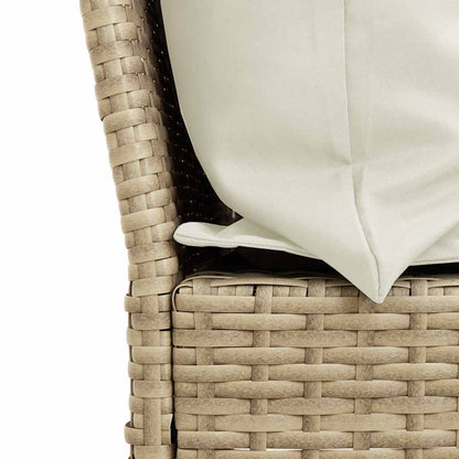 Divano da Giardino con Cuscini in Polyrattan Beige | homemem39