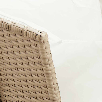 Divano da Giardino con Cuscini in Polyrattan Beige | homemem39