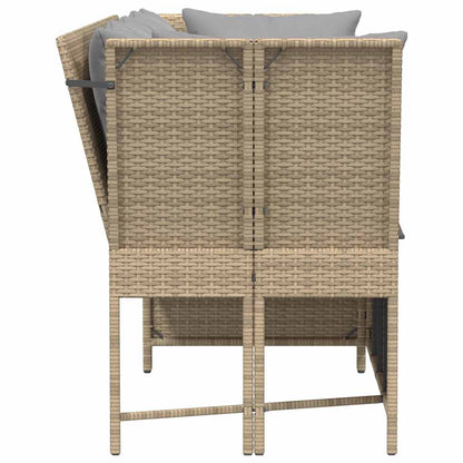 Divano da Giardino con Cuscini in Polyrattan Beige | homemem39