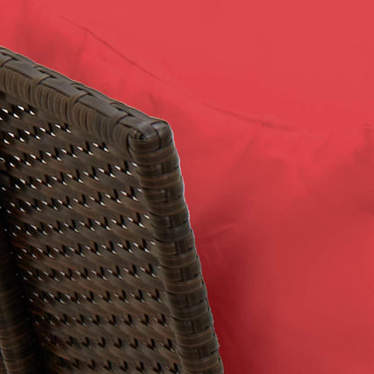 Divano da Giardino con Cuscini in Polyrattan Marrone | homemem39