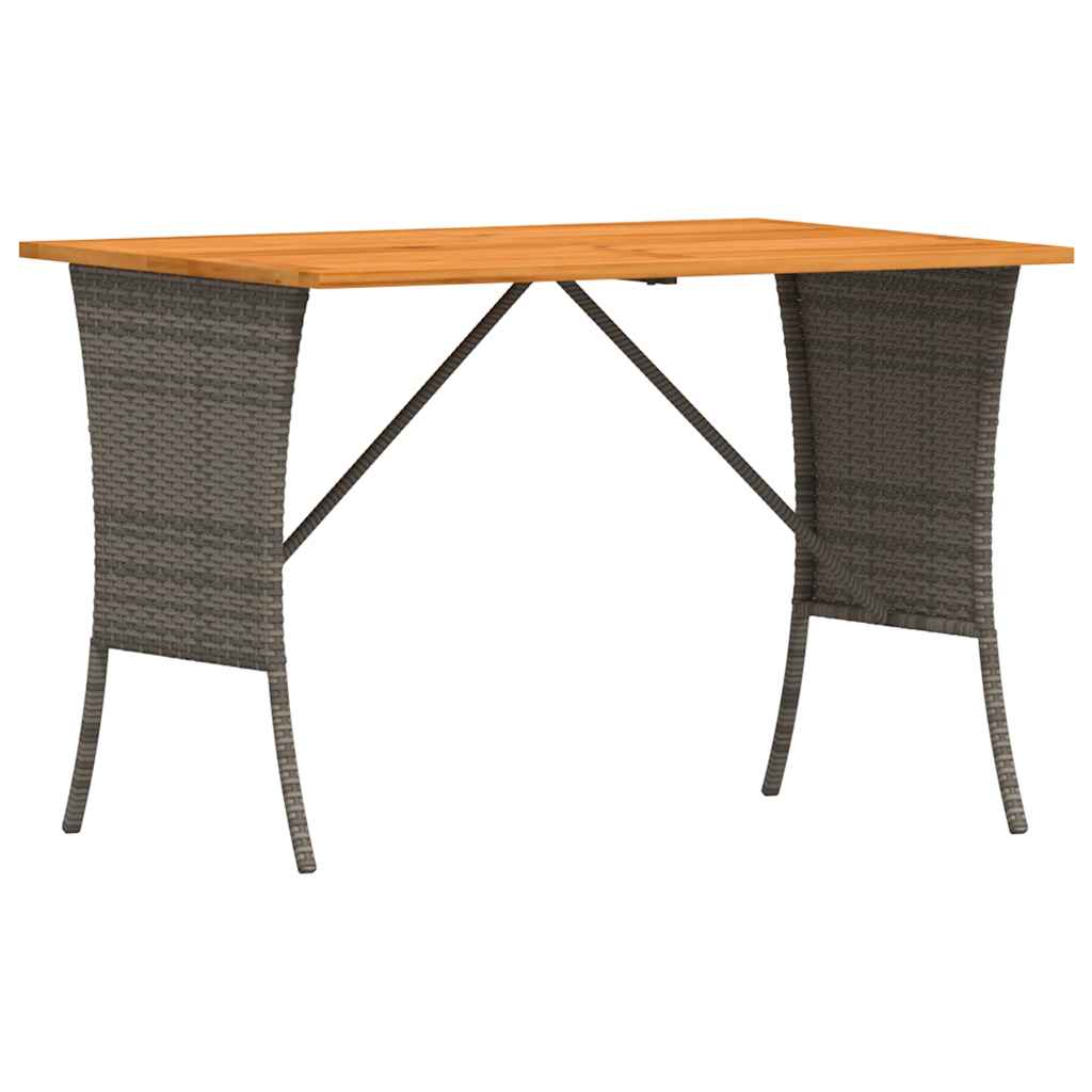 Set da Pranzo da Giardino 4 pz con Cuscini in Polyrattan Grigio
