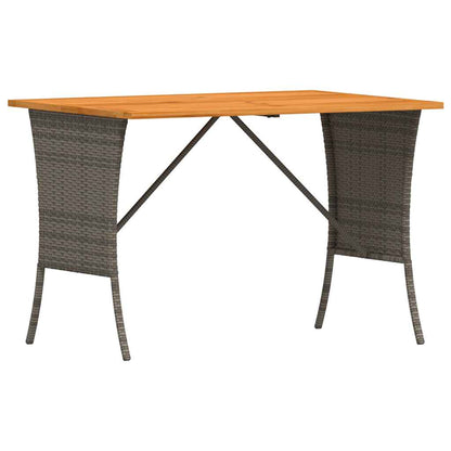 Set da Pranzo da Giardino 4 pz con Cuscini in Polyrattan Grigio