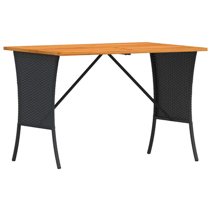 Set da Pranzo da Giardino 3 pz con Cuscini Nero in Polyrattan | homemem39