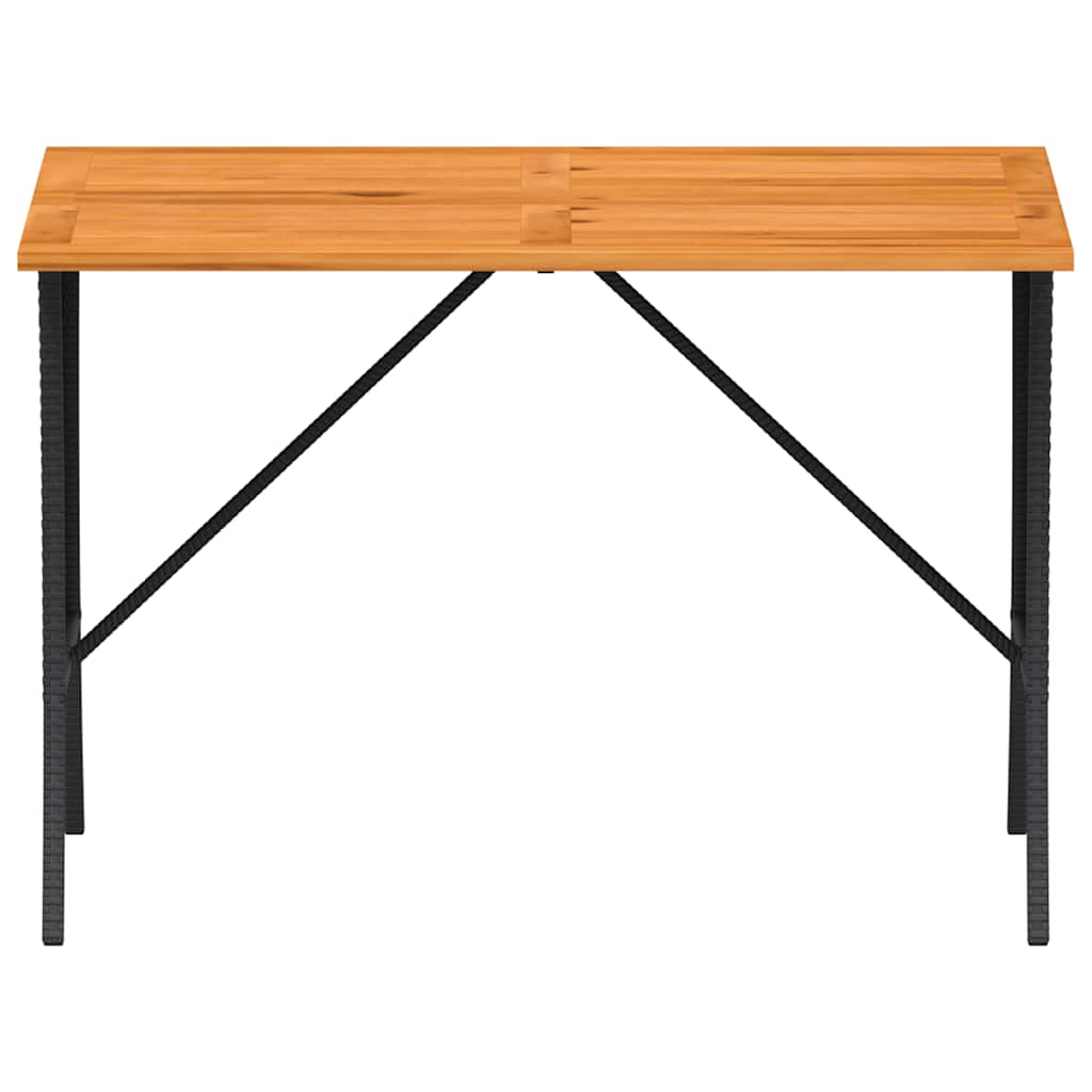 Set da Pranzo da Giardino 3 pz con Cuscini Nero in Polyrattan | homemem39
