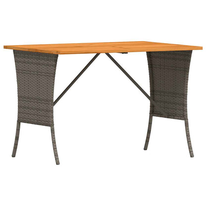 Set da Pranzo da Giardino 3 pz con Cuscini in Polyrattan Grigio | homemem39