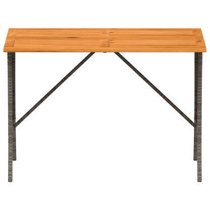 Set da Pranzo da Giardino 3 pz con Cuscini in Polyrattan Grigio | homemem39
