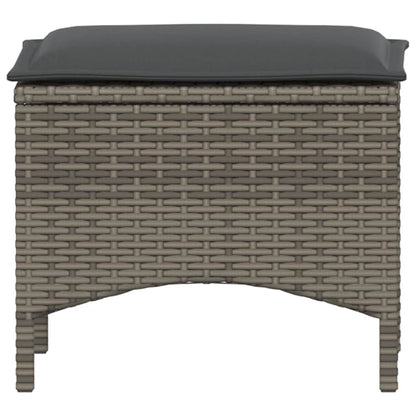 Set da Pranzo da Giardino 3 pz con Cuscini in Polyrattan Grigio | homemem39