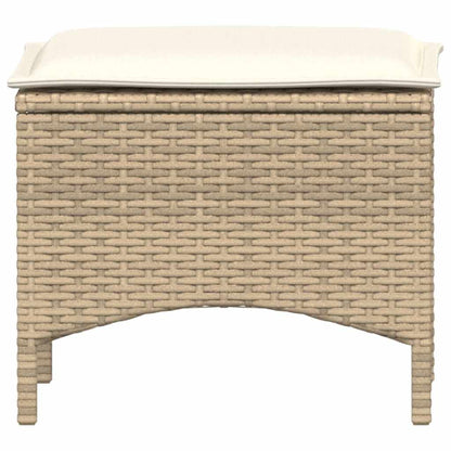 Set da Pranzo da Giardino 3 pz con Cuscini Beige in Polyrattan | homemem39