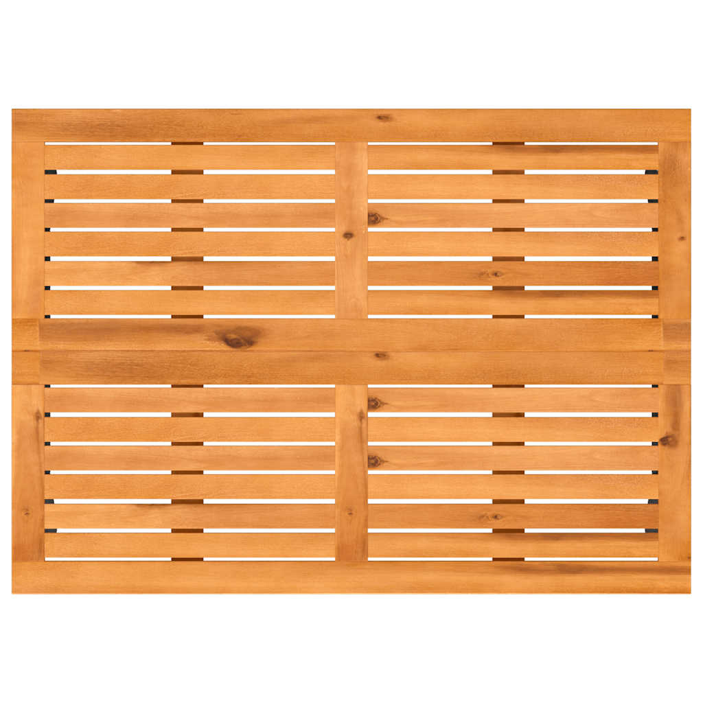 Tavolo Giardino Piano Legno Acacia Beige 105x75x72cm Polyrattan | homemem39