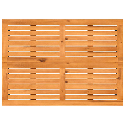 Tavolo Giardino Piano Legno Acacia Beige 105x75x72cm Polyrattan | homemem39