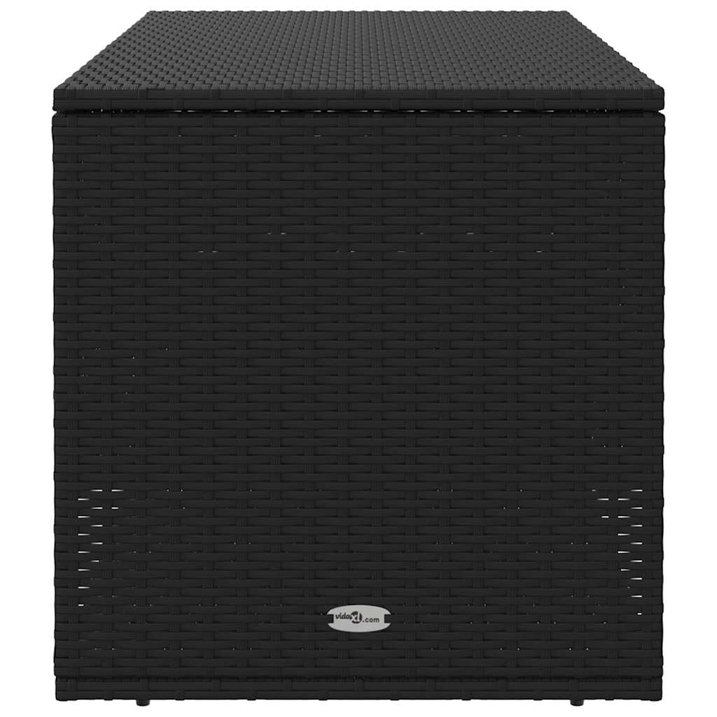 Scatola per Cuscini da Esterno Nero 100x55x55,5 cm Polyrattan - homemem39