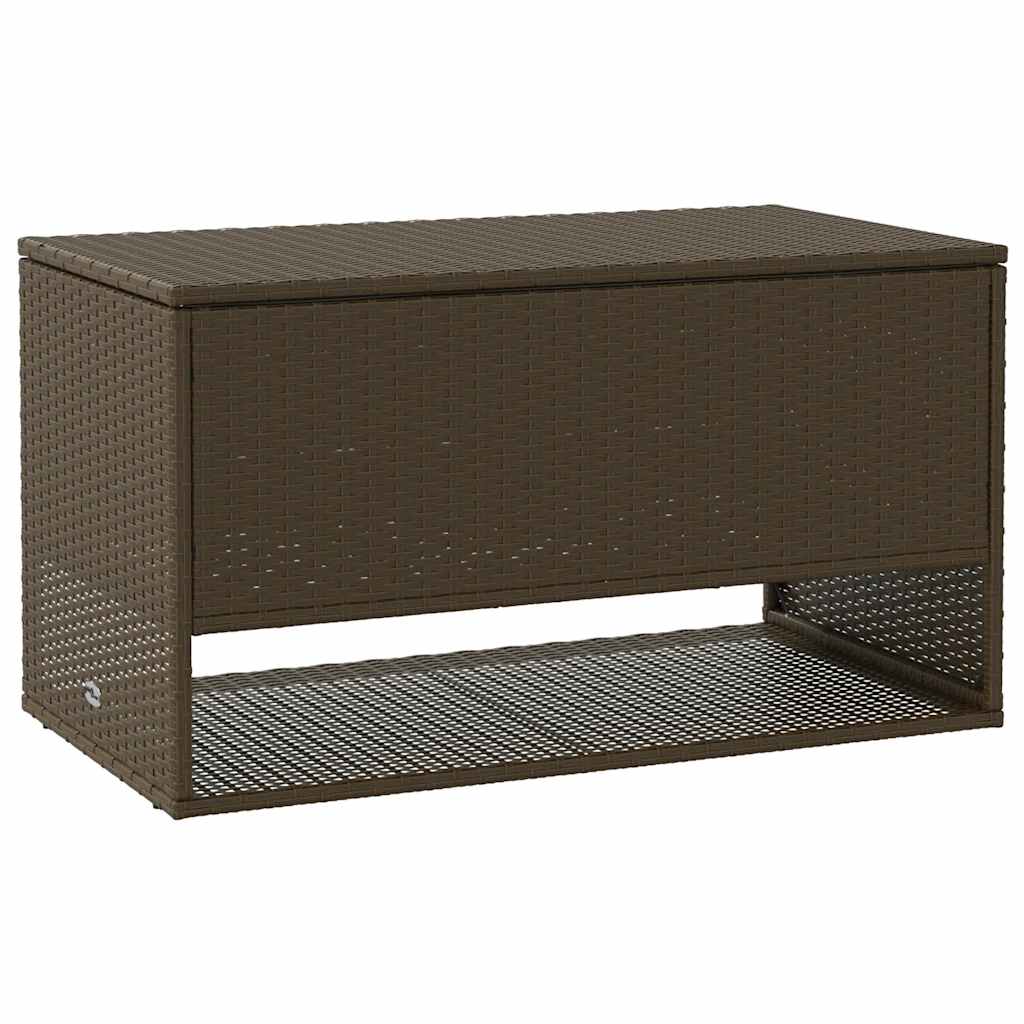 Scatola per Cuscini da Esterno Marrone 100x55x55,5cm Polyrattan - homemem39