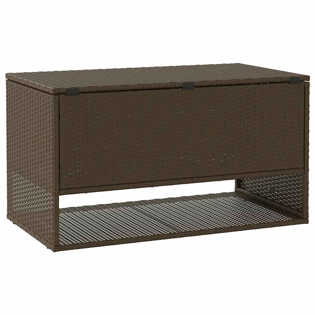 Scatola per Cuscini da Esterno Marrone 100x55x55,5cm Polyrattan - homemem39