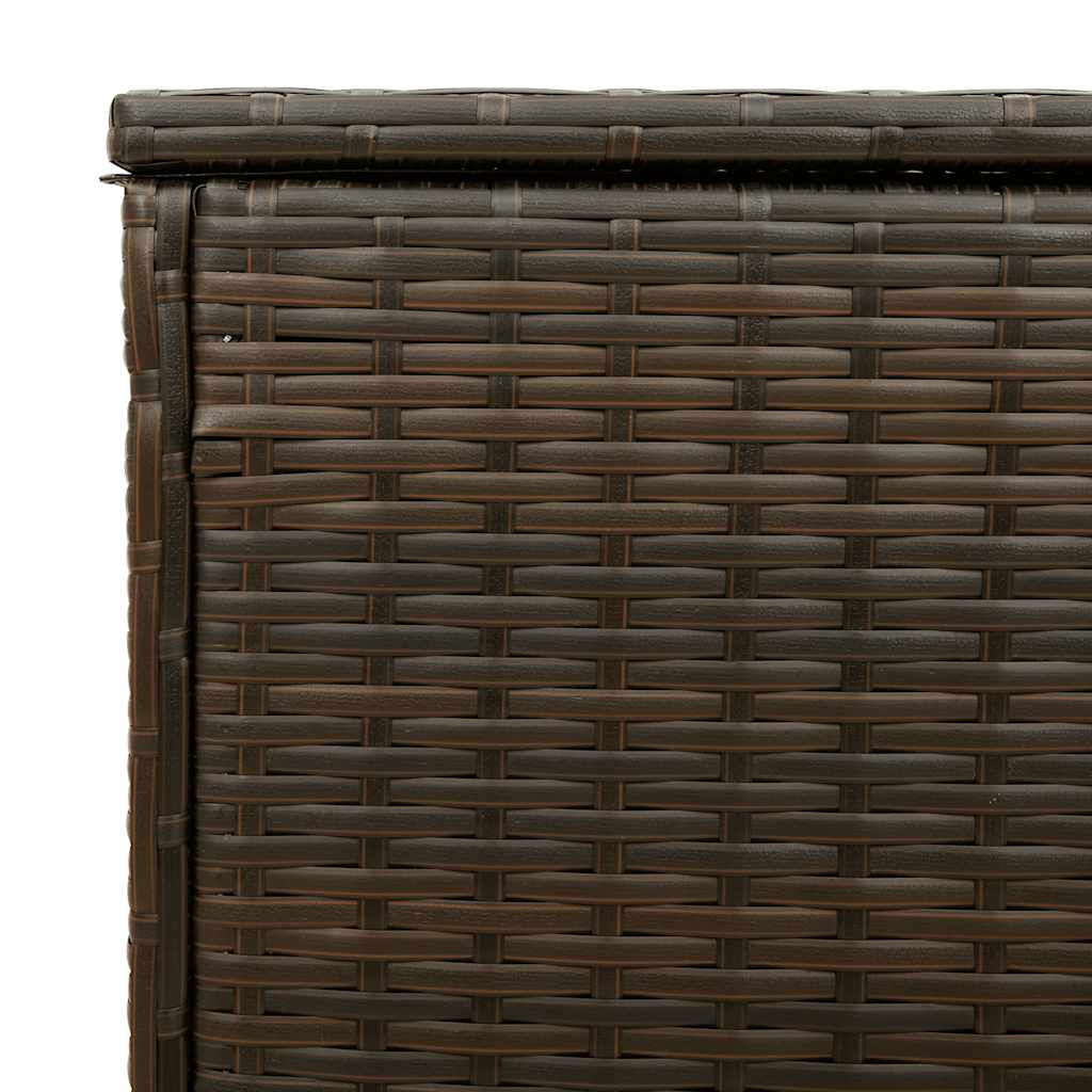 Scatola per Cuscini da Esterno Marrone 100x55x55,5cm Polyrattan - homemem39
