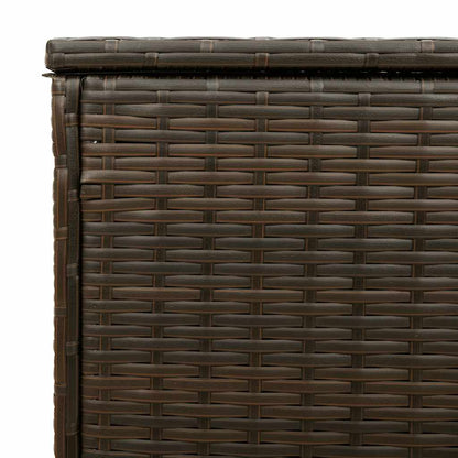 Scatola per Cuscini da Esterno Marrone 100x55x55,5cm Polyrattan - homemem39