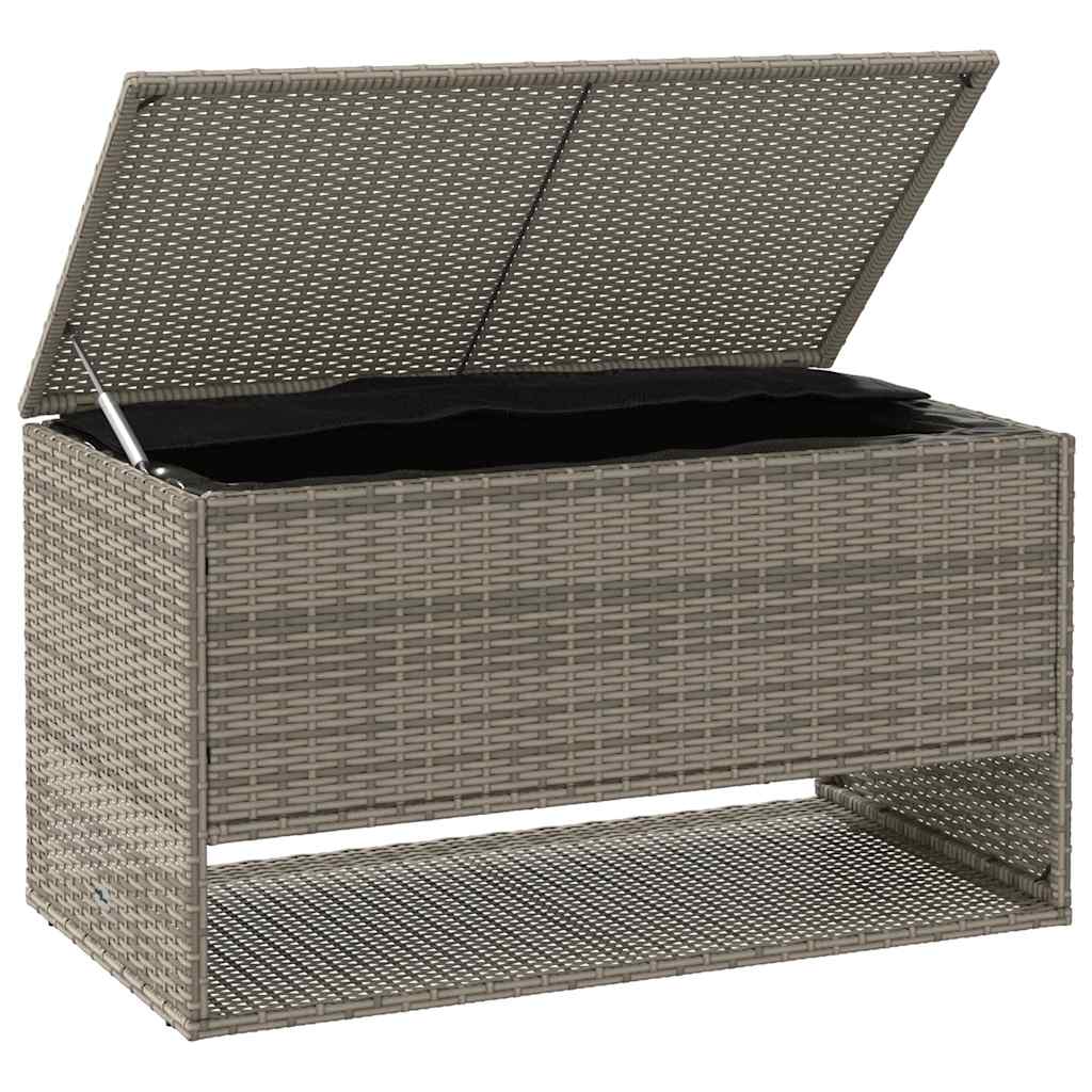 Scatola per Cuscini da Esterno Grigio 100x55x55,5 cm Polyrattan - homemem39