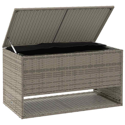 Scatola per Cuscini da Esterno Grigio 100x55x55,5 cm Polyrattan - homemem39