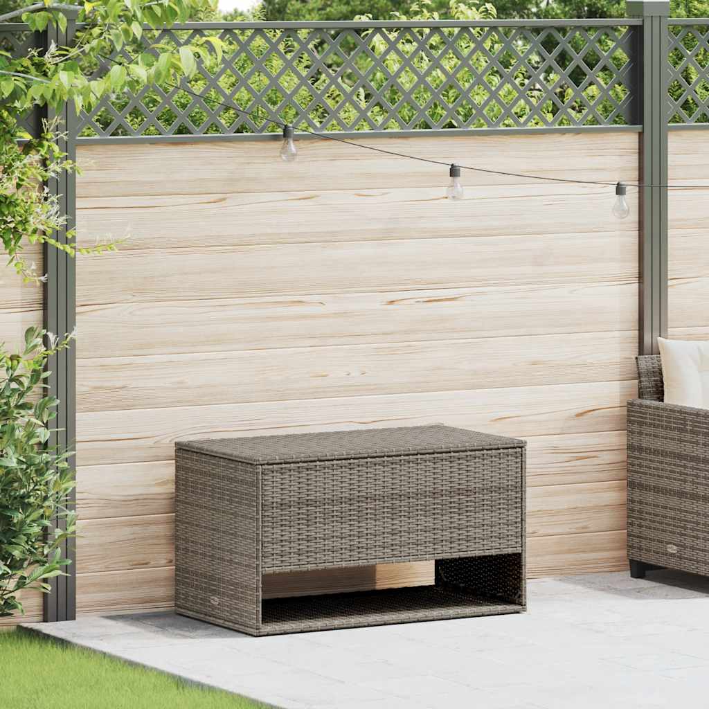 Scatola per Cuscini da Esterno Grigio 100x55x55,5 cm Polyrattan - homemem39