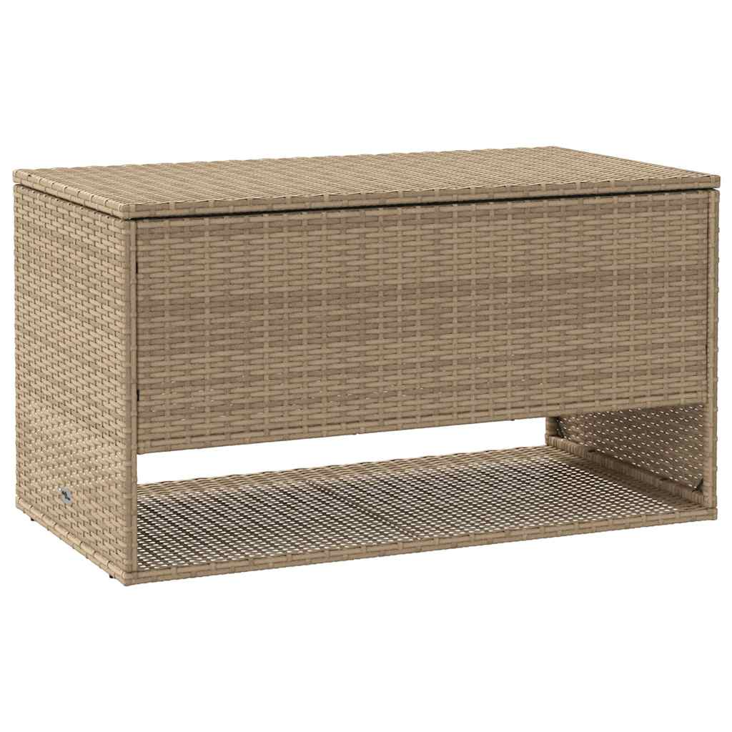 Scatola per Cuscini da Esterno Beige 100x55x55,5 cm Polyrattan - homemem39