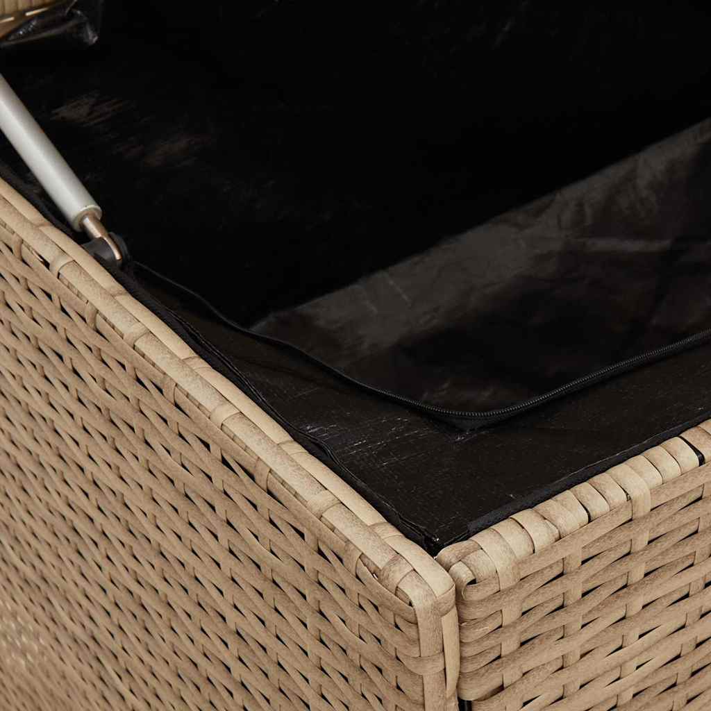 Scatola per Cuscini da Esterno Beige 100x55x55,5 cm Polyrattan - homemem39