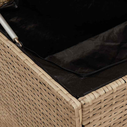 Scatola per Cuscini da Esterno Beige 100x55x55,5 cm Polyrattan - homemem39