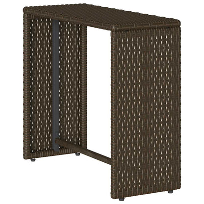 Set Divano da Giardino 5 pz con Cuscini Marrone in Polyrattan
