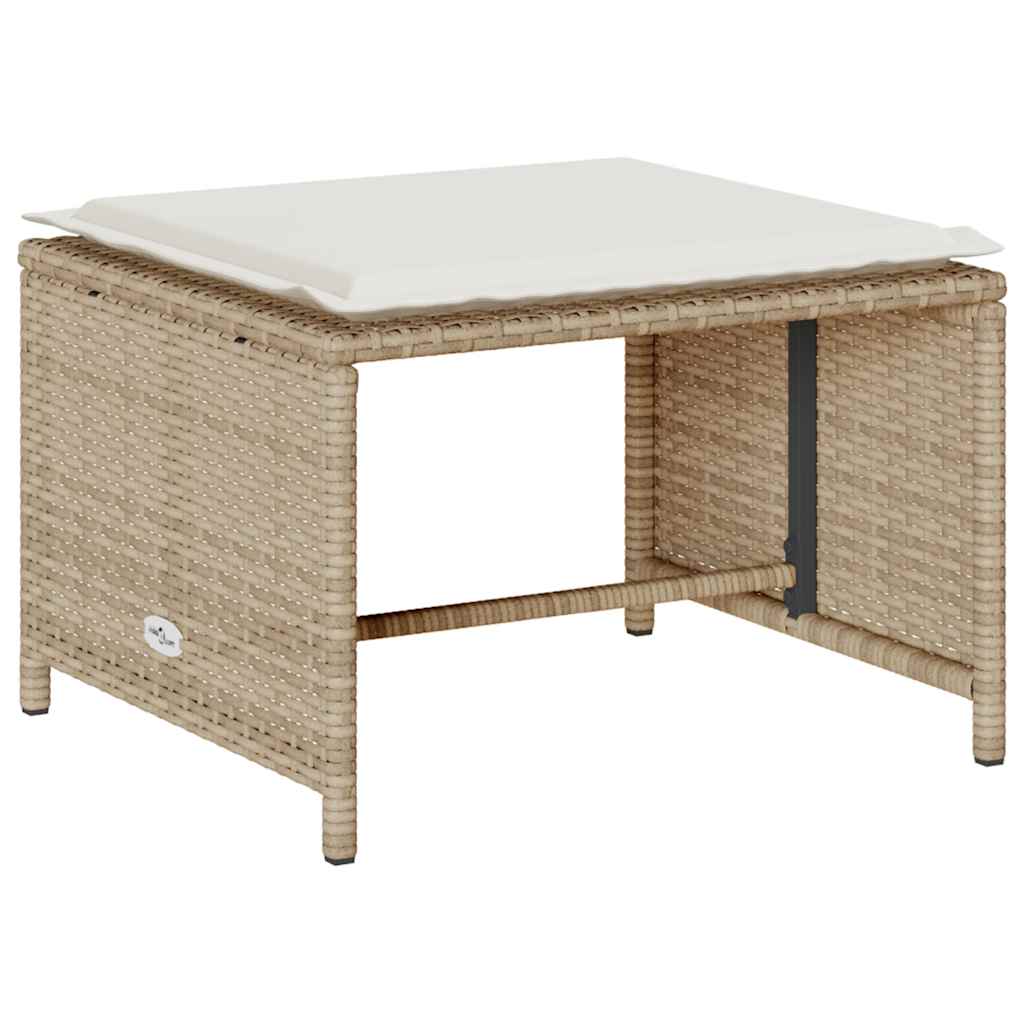 Set Divano da Giardino 5 pz con Cuscini Beige in Polyrattan | homemem39