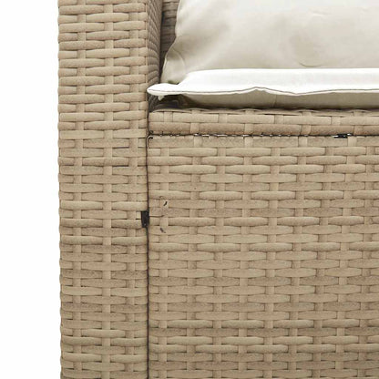 Set Divano da Giardino 5 pz con Cuscini Beige in Polyrattan | homemem39