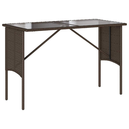 Set da Pranzo da Giardino 3pz con Cuscini in Polyrattan Marrone | homemem39