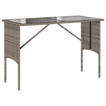 Set da Pranzo da Giardino 3 pz con Cuscini in Polyrattan Grigio | homemem39