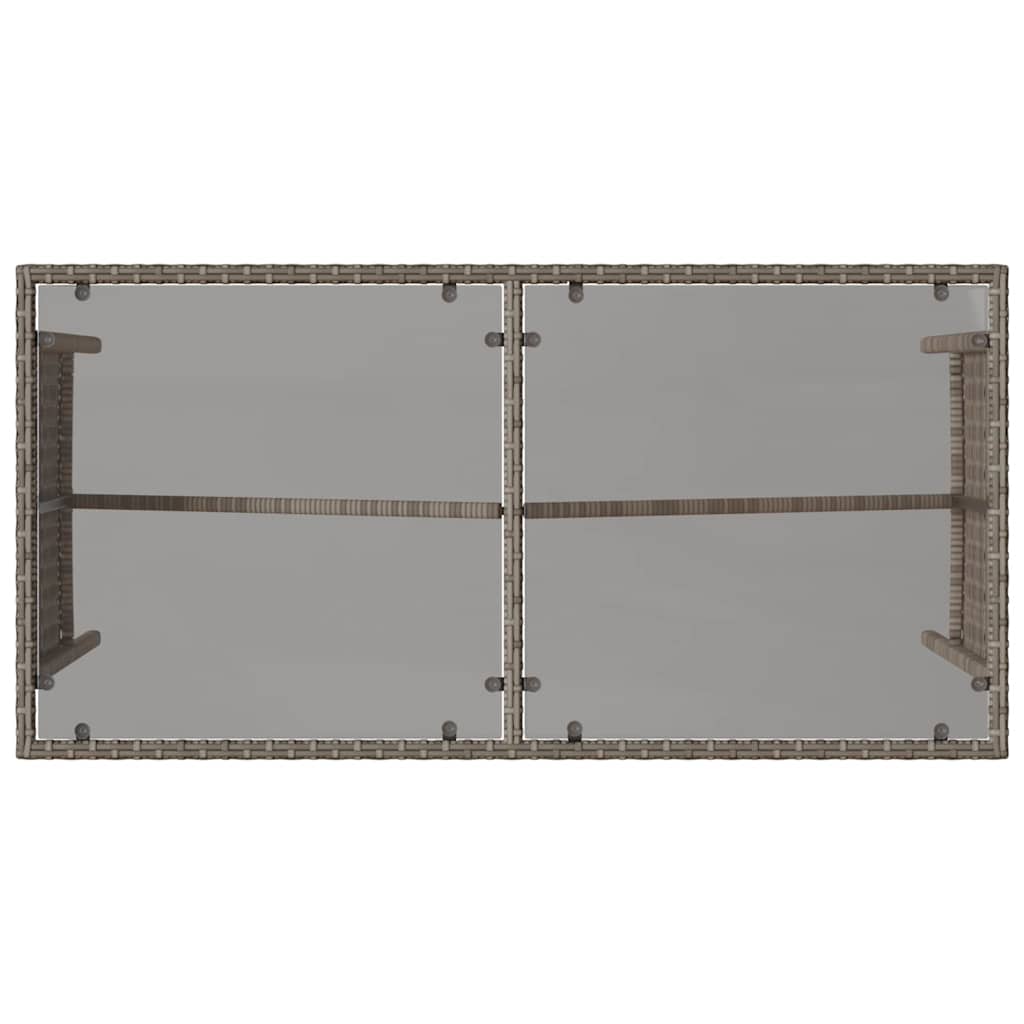 Set da Pranzo da Giardino 3 pz con Cuscini in Polyrattan Grigio | homemem39