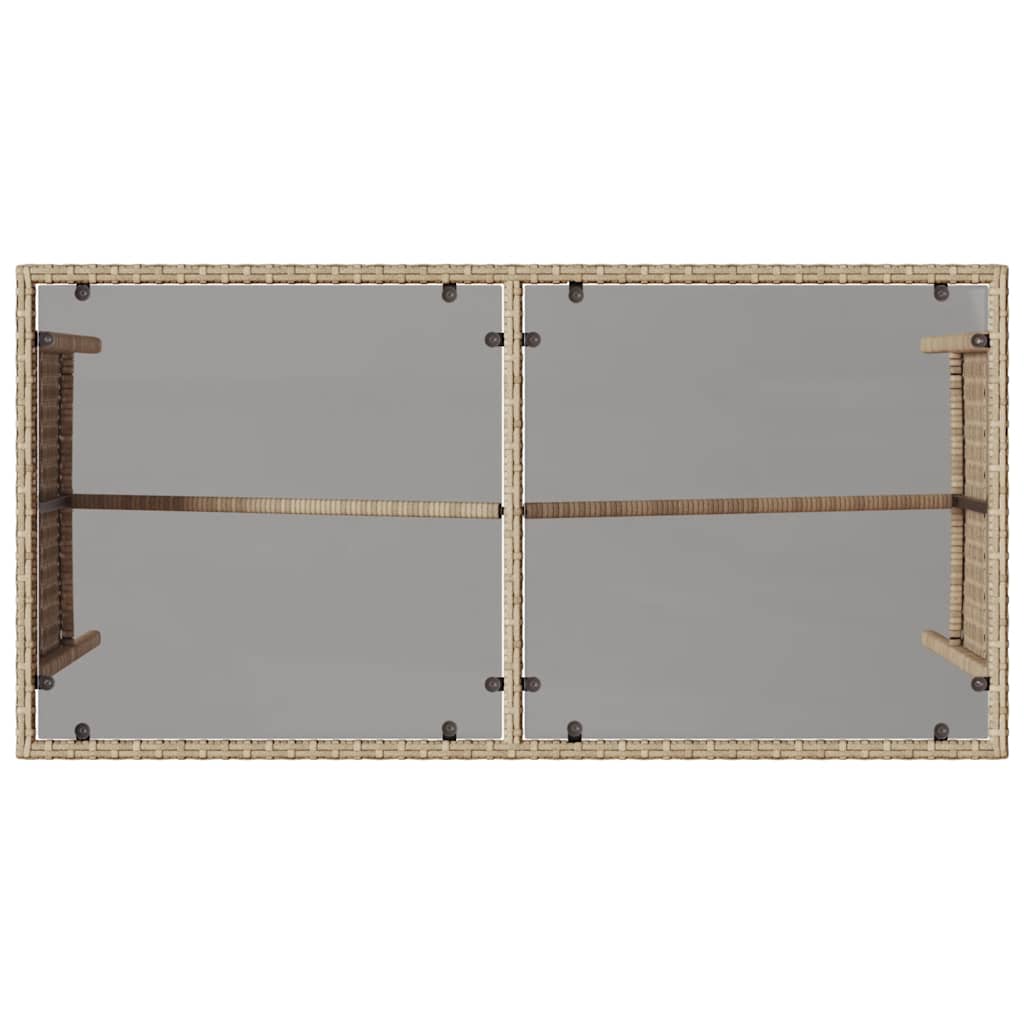 Set da Pranzo da Giardino 3 pz con Cuscini Beige in Polyrattan | homemem39