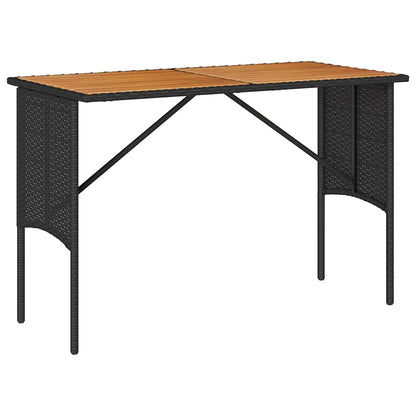 Set da Pranzo da Giardino 3 pz con Cuscini Nero in Polyrattan - homemem39