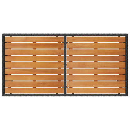 Set da Pranzo da Giardino 3 pz con Cuscini Nero in Polyrattan - homemem39