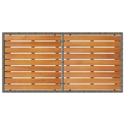 Set da Pranzo da Giardino 3 pz con Cuscini in Polyrattan Grigio - homemem39