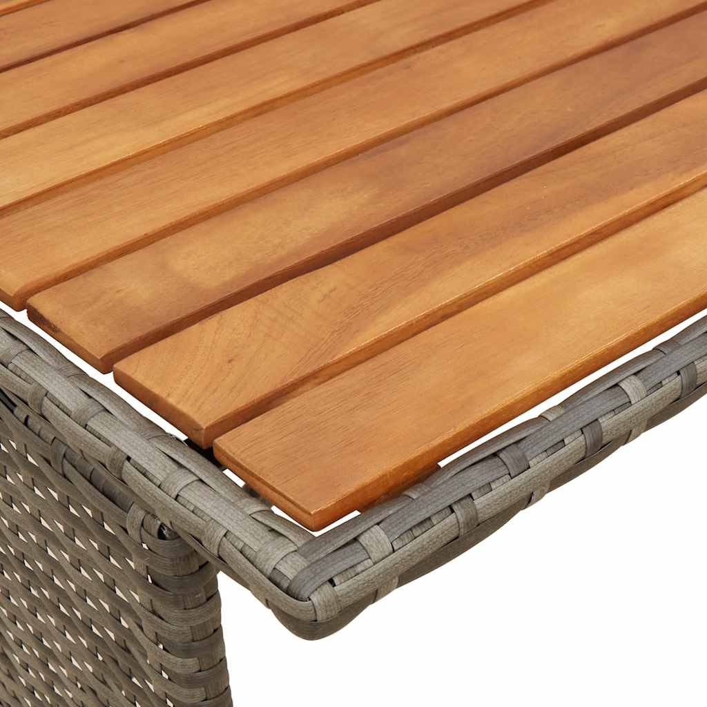 Set da Pranzo da Giardino 3 pz con Cuscini in Polyrattan Grigio - homemem39