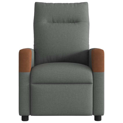 Poltrona reclinabile in tessuto grigio scuro
