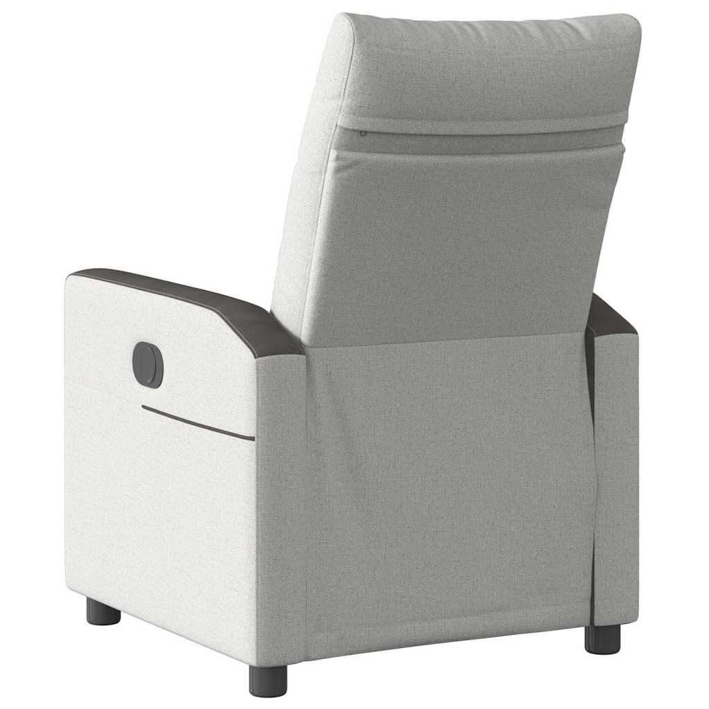 Poltrona Reclinabile in Tessuto Grigio Nuvola | homemem39