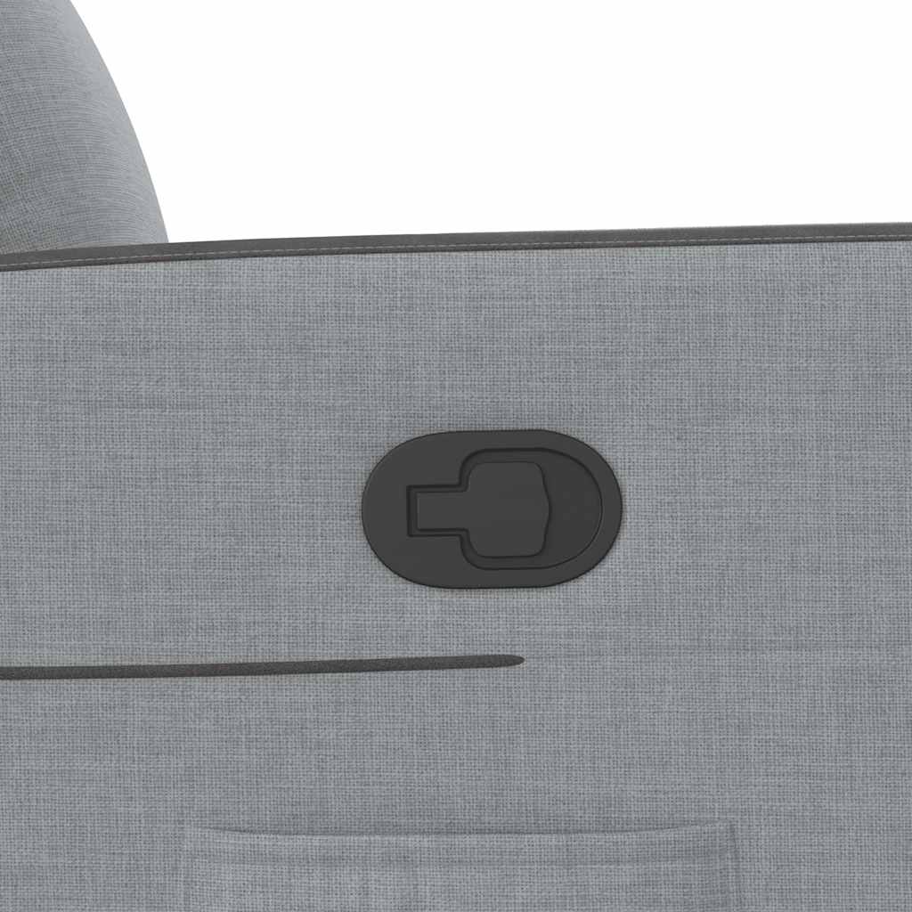 Poltrona Reclinabile in Tessuto Grigio Chiaro