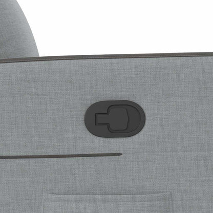 Poltrona Reclinabile in Tessuto Grigio Chiaro - homemem39