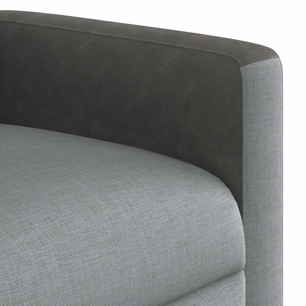Poltrona Reclinabile in Tessuto Grigio Chiaro | homemem39