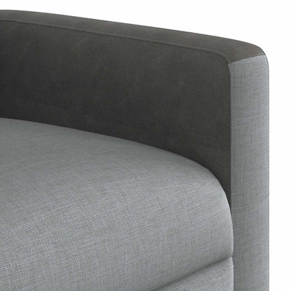 Poltrona Reclinabile in Tessuto Grigio Chiaro